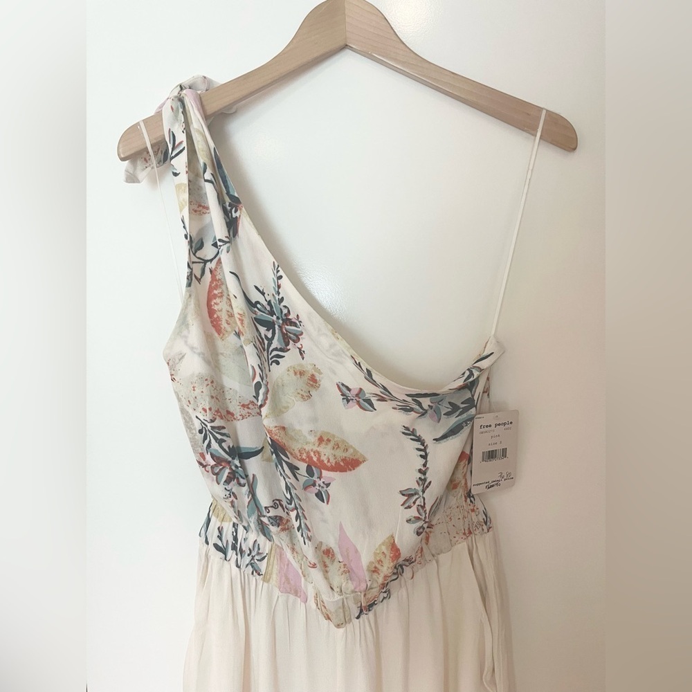 Free People Floral Wide Leg Jumpsuit - Cream and Pink - Picture 10 of 11